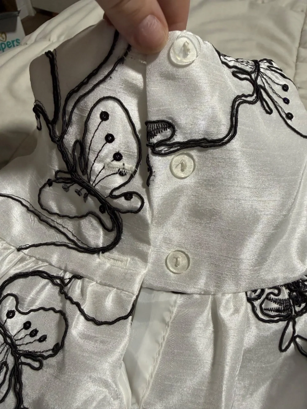 Black and White Butterfly Bow Formal Dress 18 Month Rare Editions